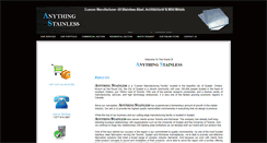 Desktop Screenshot of anythingstainless.com