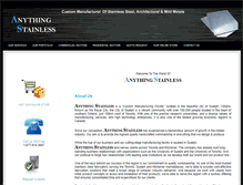 Tablet Screenshot of anythingstainless.com